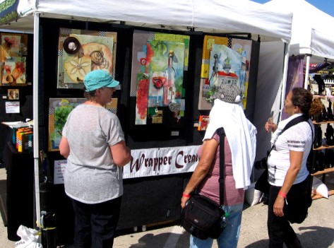 Many displays of art dotted the exhibition, as well as food trucks and a stage.