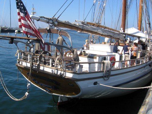 The Irving Johnson, a brigantine based in San Pedro, the port of Los Angeles.