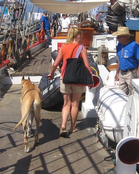 Dogs enjoyed visiting the cool ships, too!