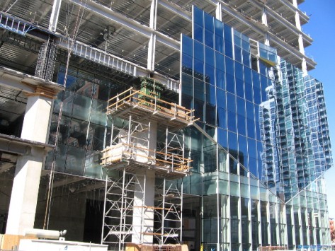 Construction of this gleaming high-rise can be observed in downtown San Diego.