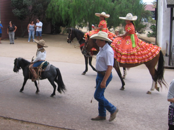 A small parade during 2015 Fiestas Patrias (September 16 is Mexico's Independence Day) in Old Town San Diego State Historic Park.