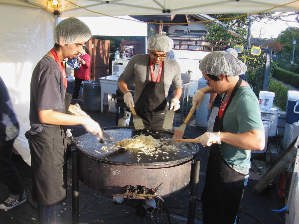 These guys preparing food are in front of the Japanese Friendship Garden.