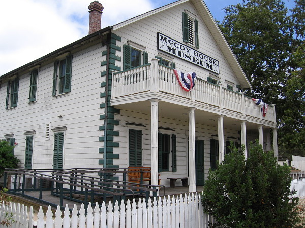 The McCoy House Museum, in Old Town San Diego State Historic Park, is a reconstruction of a home built in 1869 for Sheriff James McCoy.