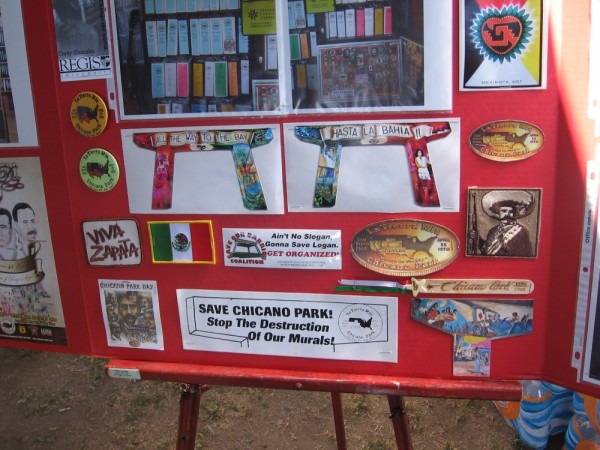 A variety of images that tell some of the history of Chicano Park.