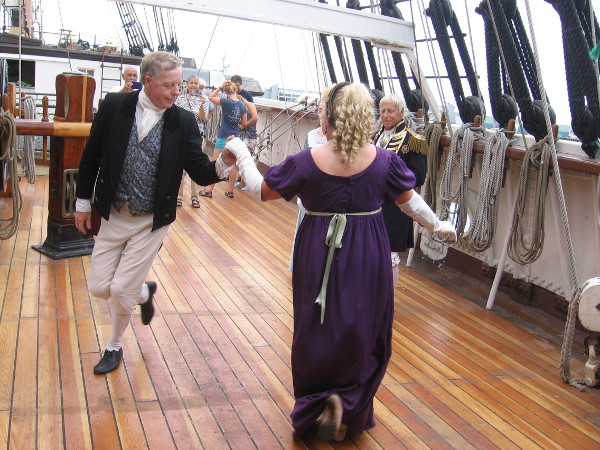 English country dances are demonstrated with grace and aplomb by the Maritime Museum dancers!