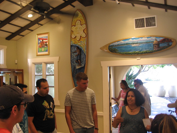 Students inside the Balboa Park cottage learn about the special economic challenges of Puerto Rico, which is an unincorporated U.S. territory in the Caribbean.