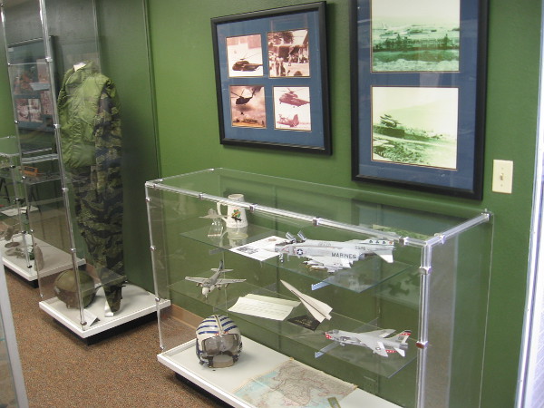 Inside the the Flying Leatherneck Aviation Museum, visitors can see one section devoted to USMC aviators and aircraft that participated in the Vietnam War.