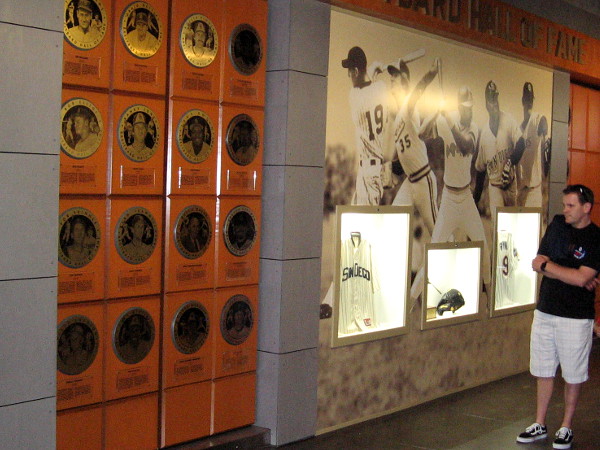 The Breitbard Hall of Fame was recently relocated from Balboa Park's Hall of Champions to the main concourse level of Petco Park. San Diego sports legends and champions are honored with plaques.