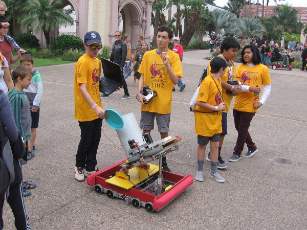 These students invented a contraption that can fire multiple Frisbees in rapid succession.