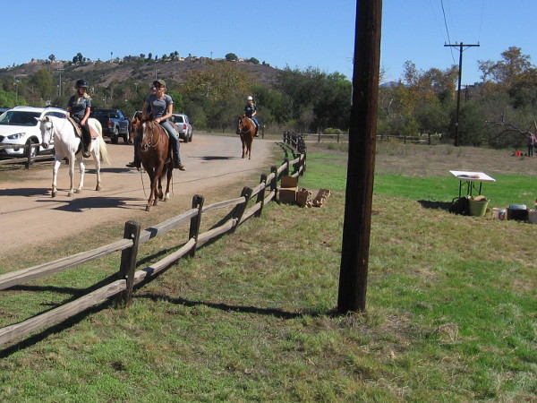 As I headed over to a field where real archaeological digs can be seen, I was passed by people on horseback, enjoying their day at Los Peñasquitos Canyon Preserve.
