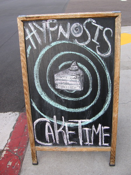 It's HYPNOSIS CAKE TIME at Twiggs Bakery and Coffeehouse!