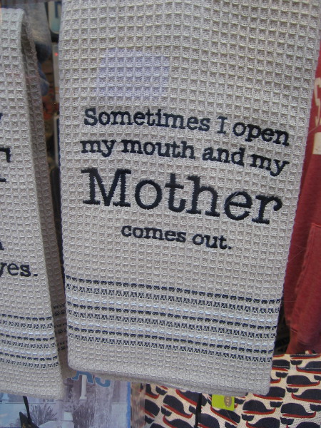 Sometimes I open my mouth and my Mother comes out.