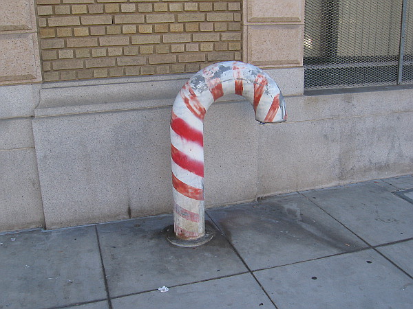 This candy cane must be left over from last Christmas.